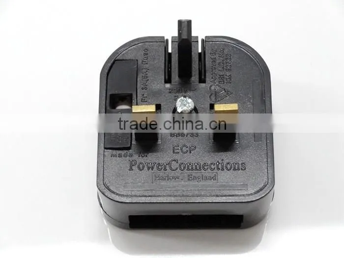 CE ROHS BSI Approved Nylon Schuko Germany EU to UK Ireland Singapore Plug Travel Adapter