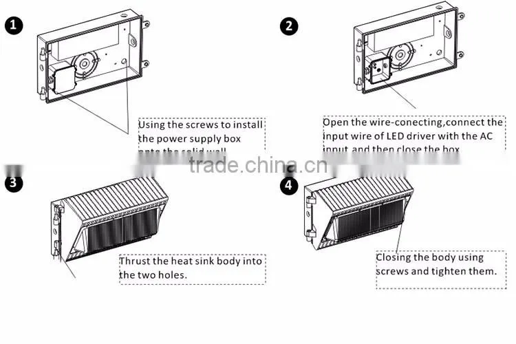 ETL DLC exterior battery powered led wall light/outdoor copper wall lighting