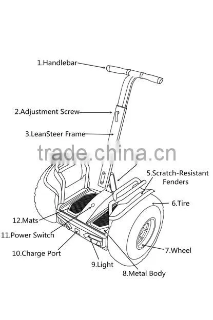 2015 wholesale out door self-balance 2 wheel electric scooter