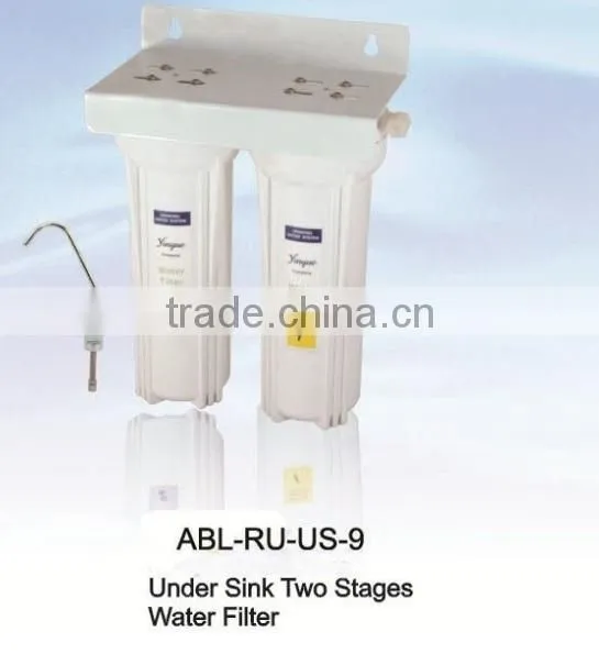 Hot sale under sink two stage water filter with faucet RY-US-9