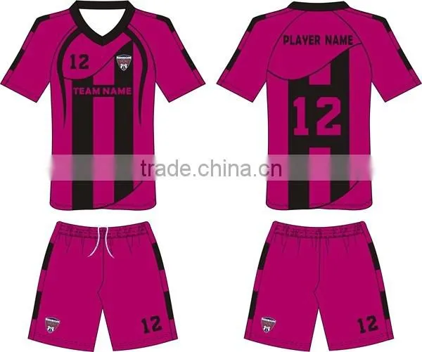 2015 new style Custom sublimation high quality black green soccer jersey wholesale