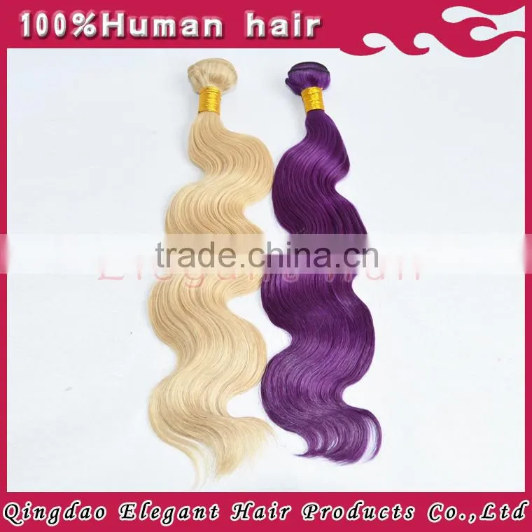 Charming color elegant purple no shedding tangle free hair weft purple u tip hair tape hair extensions