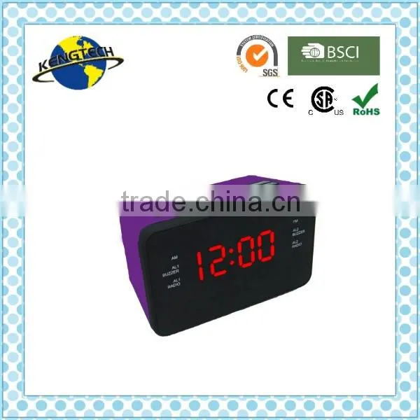 Hot Sale Cute Desk Digital Alarm Clock Radio (AM FM radio) / Digital PLL Alarm Clock Radio