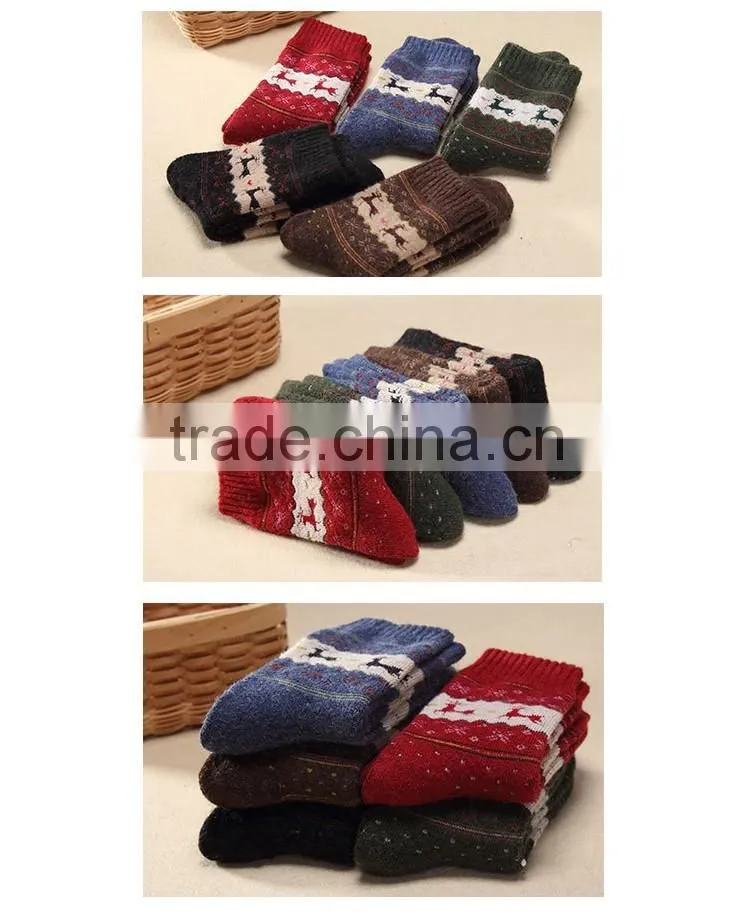 5pairs/lot Winter Womens Rabbit Wool Socks Female Thermal Thickening Warm Long Socks For Women