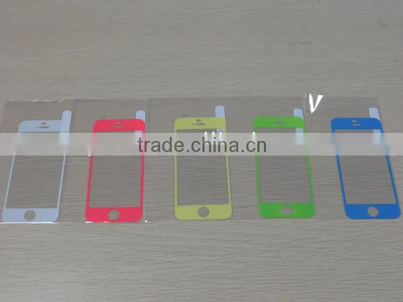 High quality Colorful Glossy Screen Protector for IPhone4/4s/5/5s/5c, Diamond hardness, High Clear, Sticker screen protector!