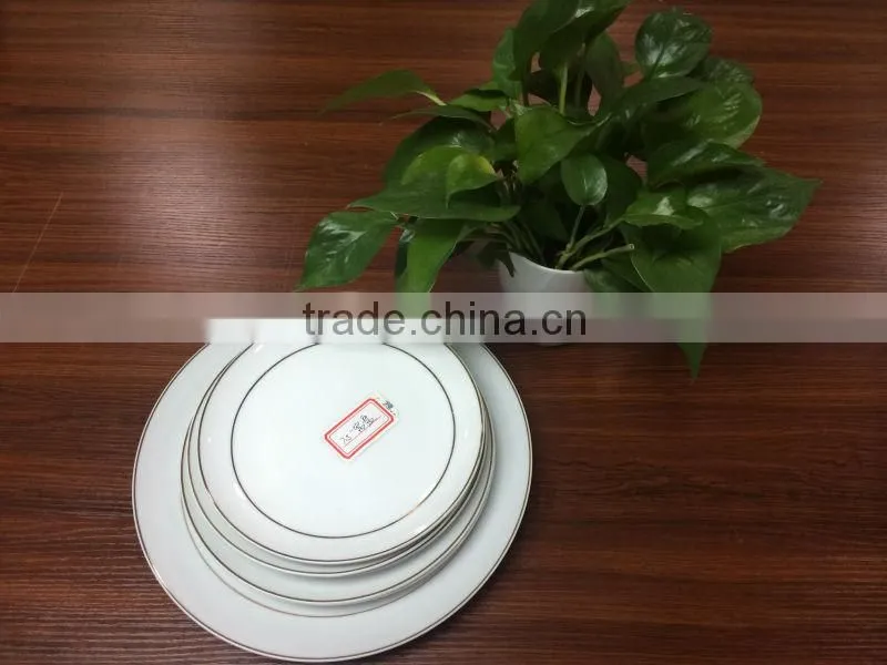 gold charger plates / wholesale dinner plates / bulk ceramic plates / houseware