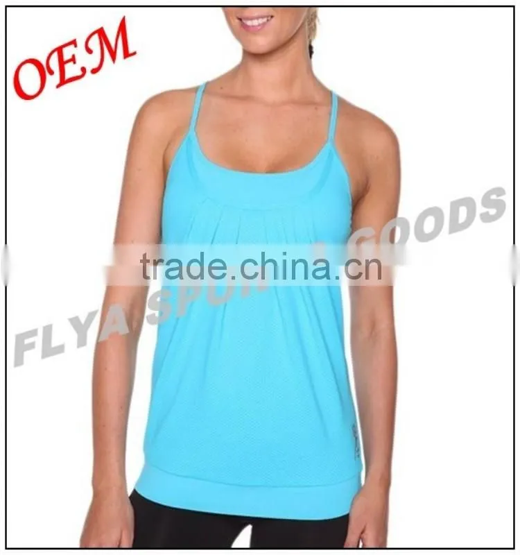 Customized eco-friendly athletic women gym singlet, women bodybuilding vest wholesale