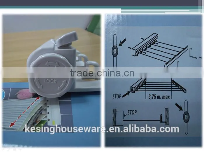 Indoor Wall Mounted Laundry Retractable Clothesline
