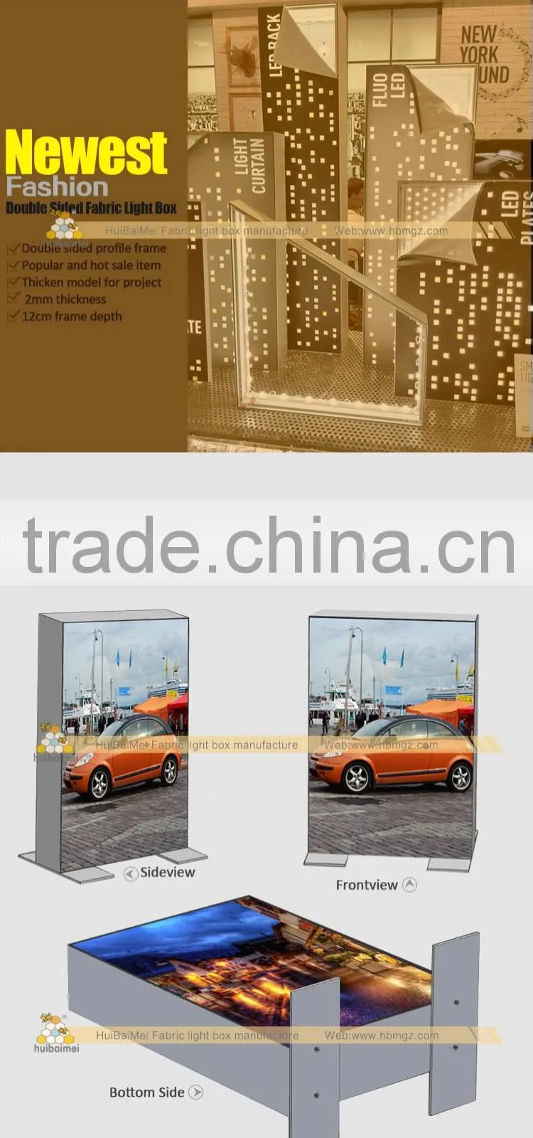 Exhibition Advertising Display Double Sided LED Outdoor Light Box