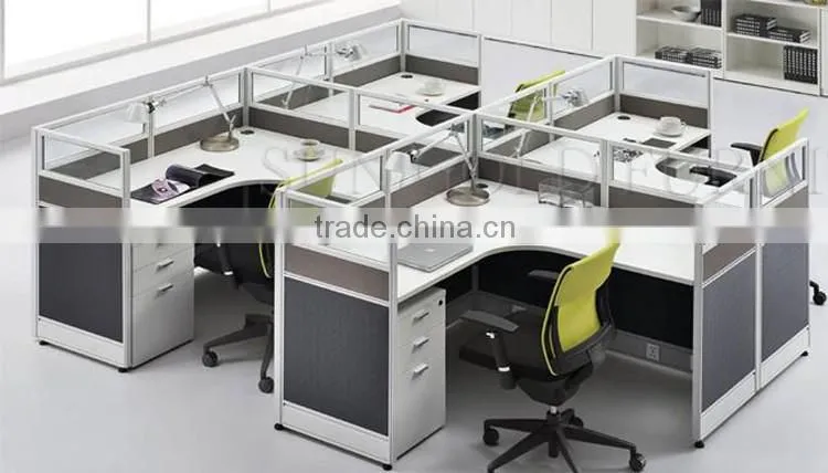 Modern 4 person workstation cubicles furniture (SZ-WSB405)