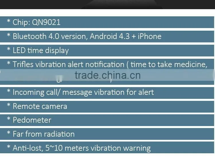 QN902 CPU bluetooth 4.0 incoming calling notification bracelet