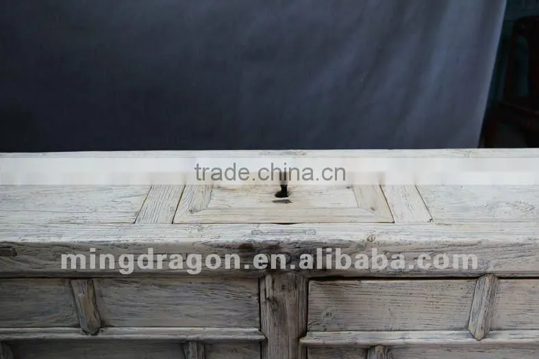 Chinese antique furniture elm wood shanxi white two door bedroom cabinet