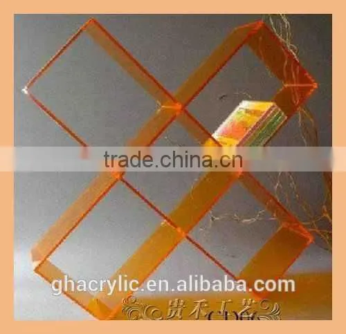 2015 Customized Size Decorate Leaf Acrylic tv shelf designs