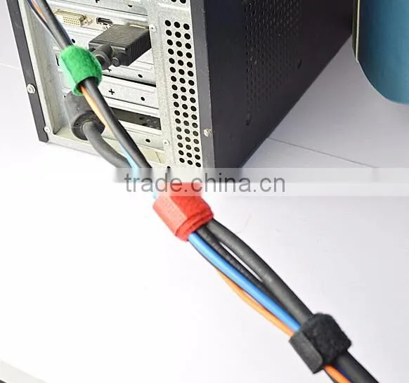 Nylon reusable magic tape adjustable Hook and Loop cable tie
