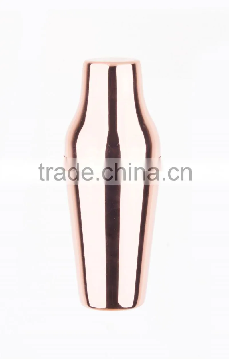 French Style Shaker / copper plated stainless steel cocktail shaker