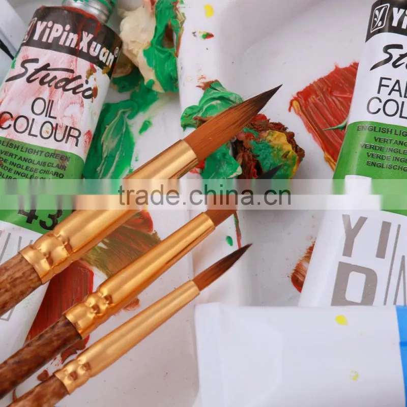 Wholesale 2015 New High Quality Student Art Brush Set 3 Pieces Nylon Hair Artist Paint Brush Set