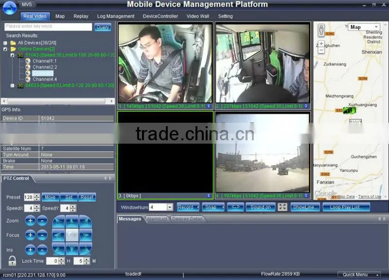 4CH CCTV Recorder H.264 3G GPS Car DVR Recorder