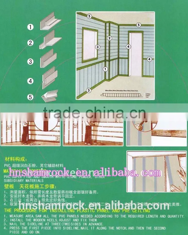 Competitive price of PVC ceiling/PVC panels/PVC board in Africa market