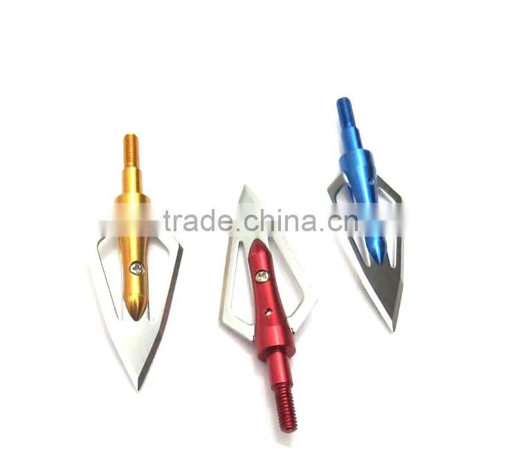 golden roadhead 100 grain 2 blade broadhead 2" X 7/8" Large incision Hunting large animals Arrow