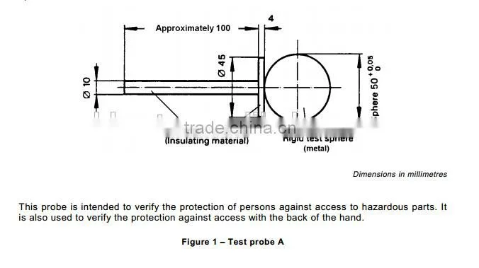 IEC61032 60529 Test Sphere Probe A