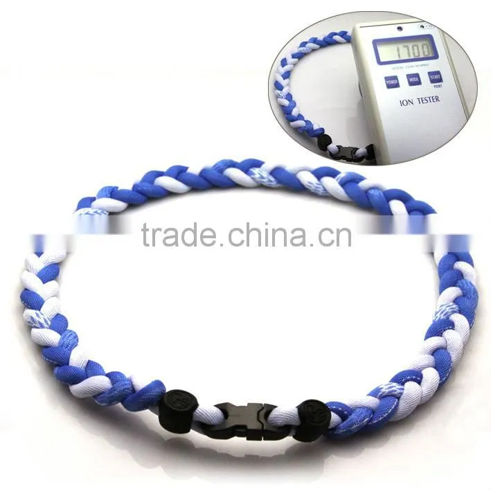 2014 hot sell braided sports necklace for baseball