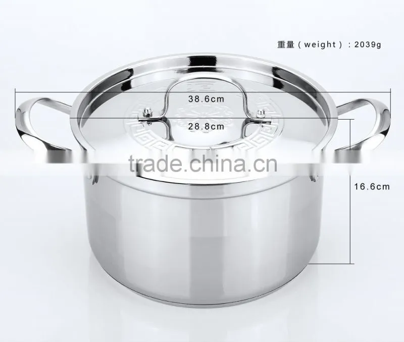 large stainless steel cookware kitchenware houseware stock pot 28cm