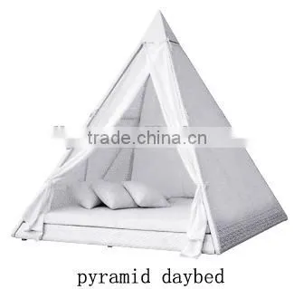 rattan wicker ourdoor leisure pyramid daybed