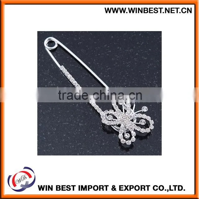 China wholesale costume jewellery trendy brooches, rhinestone pin for wedding