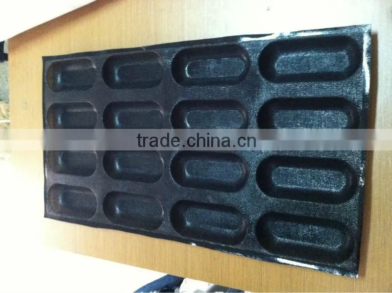 Silicone bread loaf pan baking form with hole with fiberglass reusable for above 4000 times