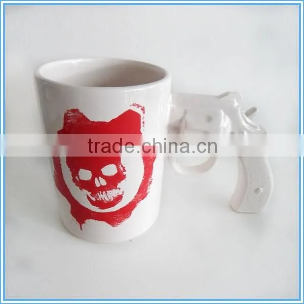 Hot Sale Gun Pistol Shaped Ceramic Gift Coffee Mug Cup