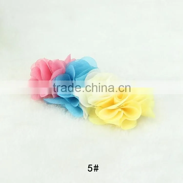 Diy chiffon flowers Colorful flowers,flowers for slipper,children's hair accessories