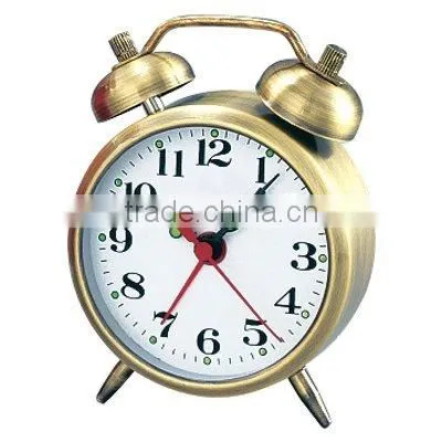 2 inch metal case mechanical alarm clock, desktop clock, Bedside clock