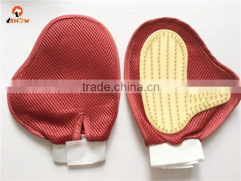 Two-sided Cat & Dog Grooming Glove - Perfect for Long & Short Hair - Pet Hair Remover from Furniture - Effective Shedding Brush