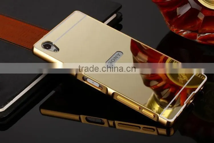 High Quality Luxury Mirror Cover Bumper Phone Case For Sony Z5P