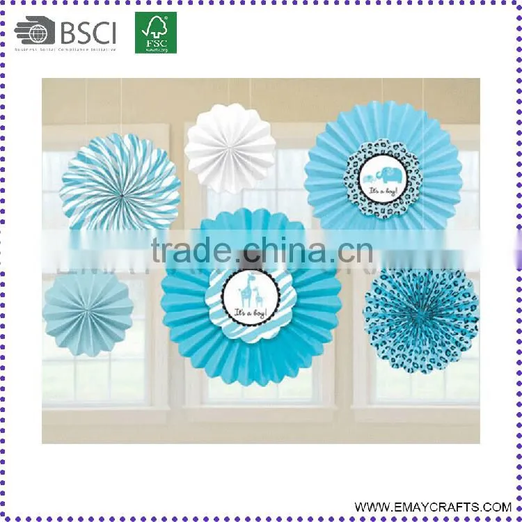 Cheap Hanging Tissue Paper Flower Fan for Wedding Decoration