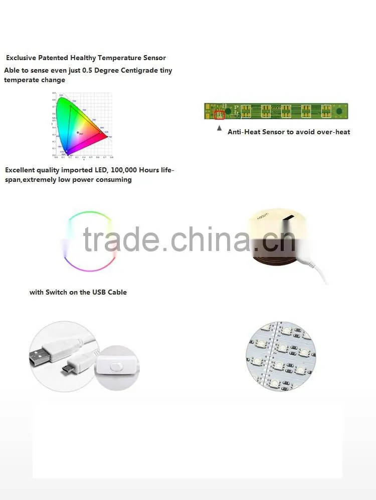 New Model 3D LED Lamp with Temperature Sensing Color Change Function