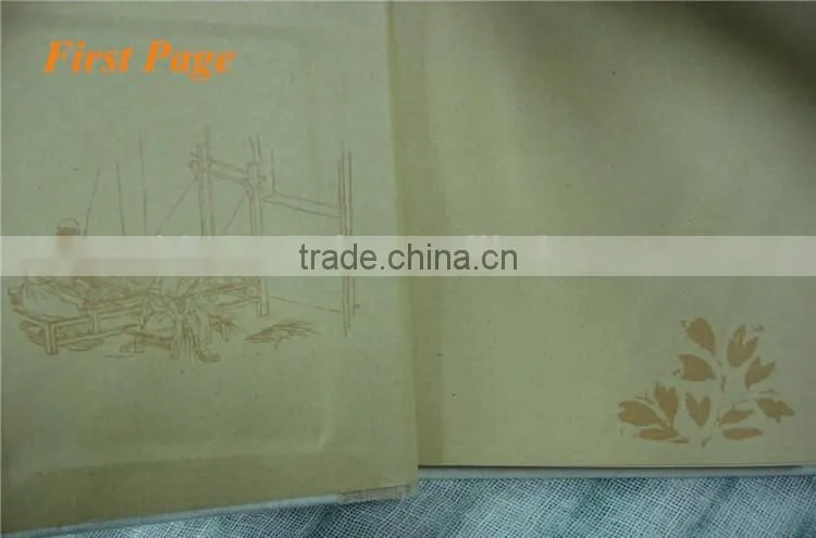 school paper notebook with printing