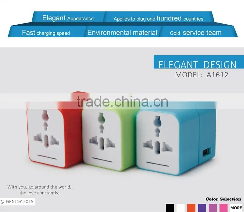 Universal Travel Adapter with USB Port Charger