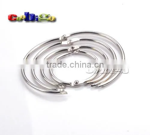 Loose Leaf Binder Hinge Snap Ring Opening Hook Holder Nickel Plated Iron O-Ring #FLQ075