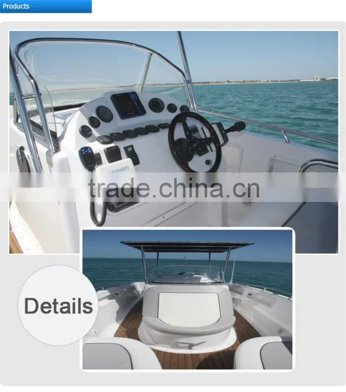8m Fiberglas Center Console Walkaround Fishing Boat