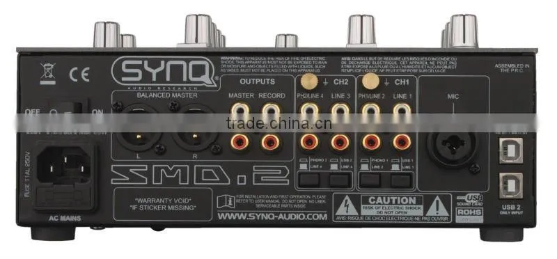 2011 SYNQ Compact 2 Channel New DJ Mixer