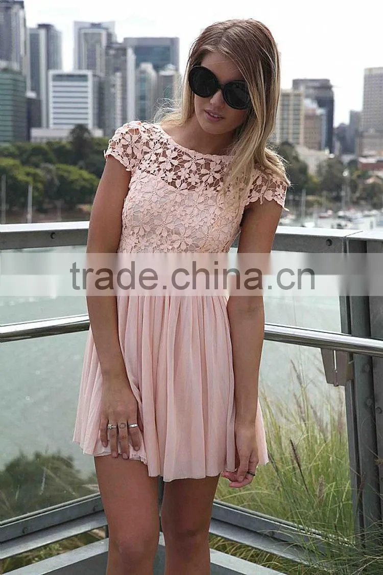 Marvelous Gorgeous Splendid and Posh Chiffon dress lace new fashion ladies dress, new model girl dress 2015, wedding party dress
