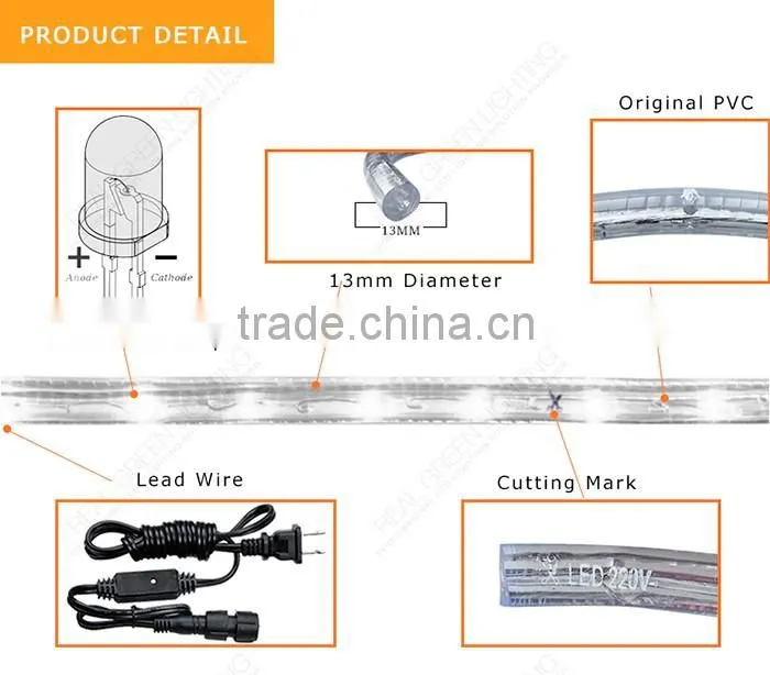 Copper line LED Rope Light IP65 Outdoor Underwater LED Rope Light