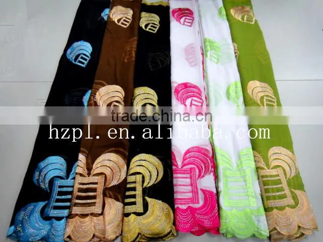 Sequins Embroideried Design cheap fabric wholesale polyester embroidery muslim scarf