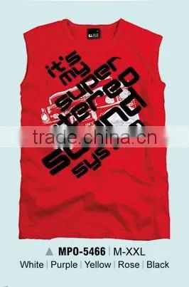 100% cotton Vest with printed for Men