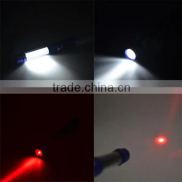 AAA Bettery 16+8 LEDS + 1 Laser Aluminum working light with Magnet