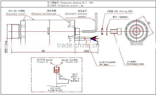 High pressure Ex-proof pressure switch controller 605