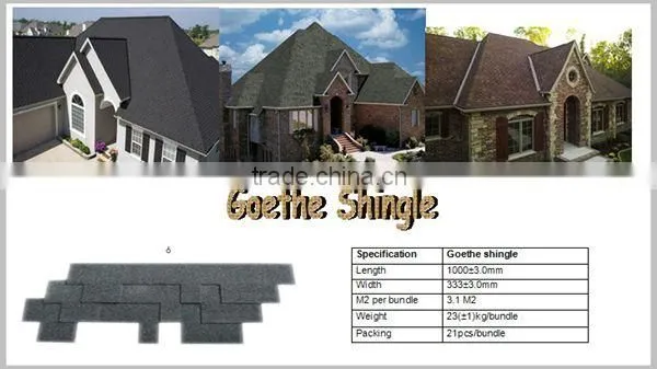 2015 New High Quality Asphalt Roofing Shingle Price Factory America Maket