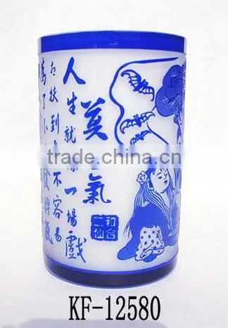 2014 Special 3D-Carved Large Size Flower Glass Vase