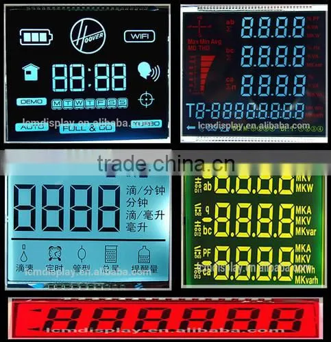 7segment monochrome TN lcd display